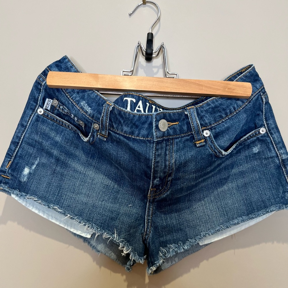 Denim Cutoff Shorts - Blue